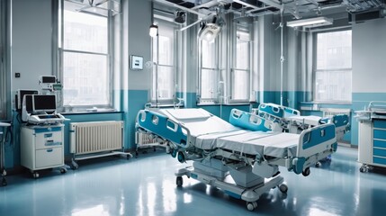 Hospital Room Filled With Medical Equipment