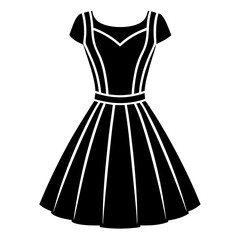 Skater Dress black vector