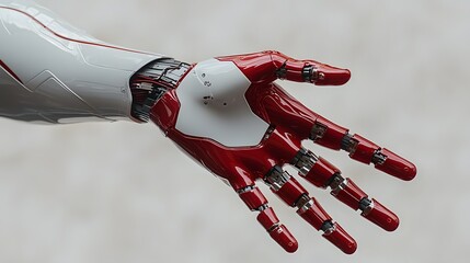 Robotic hands discuss the role of robots in manufacturing