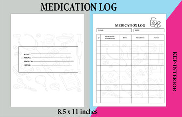 Medication Log Book for Kindle Direct Publishing
