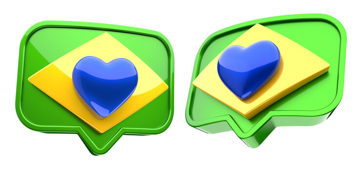 SIMBOLO BRASIL ELEMENTO 3D PARA COMPOSI&Ccedil;&Atilde;O 