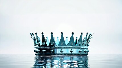 Fototapeta premium Blue Crown Resting on Water