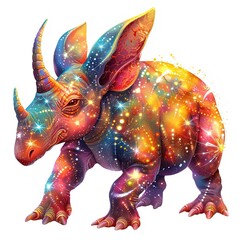 Obraz premium Aardvark cosmic fantasy animal cartoon isolated whitebackground 16:9