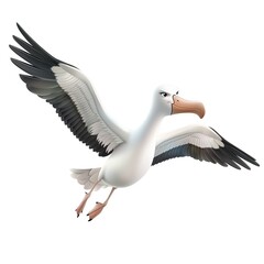 Albatross Light element fantasy cartoon isolated whitebackground 16:9