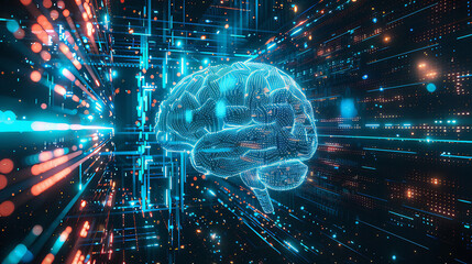 Fiber human brain with fractal realms technology 