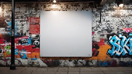 Graffiti Wall With Large White Board