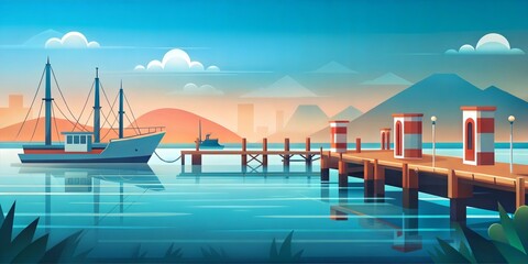 Fototapeta premium docks background