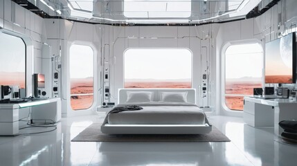 Obraz premium Bedroom With a Bed and TV