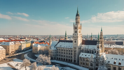 Obraz premium Amazing Munich Germany in Winter architecture