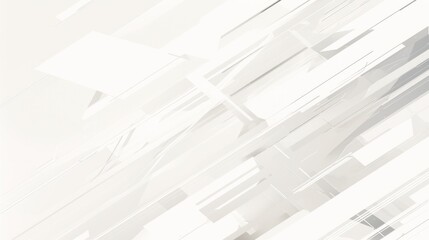 White background with a gradient of light gray and white stripes, geometric patterns of various sizes and shapes in the center