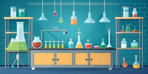 Naklejka premium laboratory background