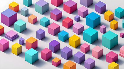 Fototapeta premium collection of various 3d vector shapes embracing cuteness presented in gradients of monochromatic