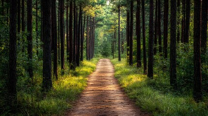 Obraz premium Path Through the Trees.