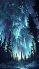 Obraz premium Star-Filled Night Sky With Clouds