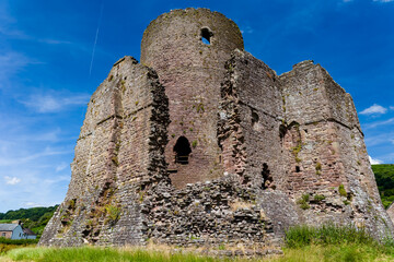 Ancient (11th century) ruins of Tretower Castle in Mid Wales