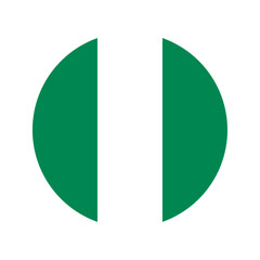 Round Nigeria flag icon