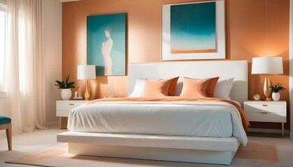 Photo interior modern design room 3d illustration