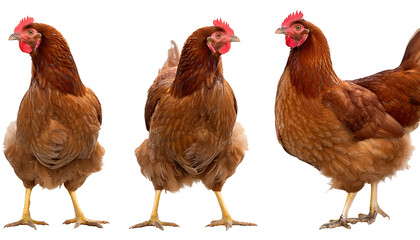 Fototapeta premium Brown Chicken Collection (Profile, Portrait, Standing) – A collection featuring brown chick_1(60)