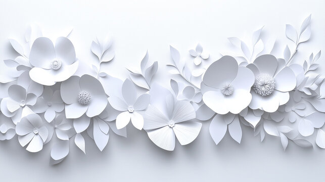 Sfondo con fiori bianchi con spazio per il testo 