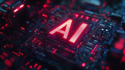 Obraz premium transhumanism of the architect to the age of AI with the letters 