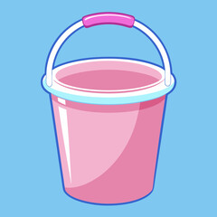 plastic bucket isolated