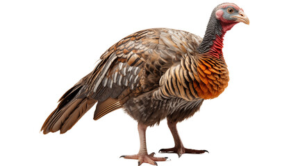 turkey in front view isolated transparent background.