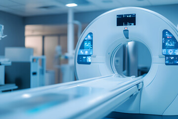 An AI system processes medical imaging in real-time, aiding radiologists in detecting complex health issues.