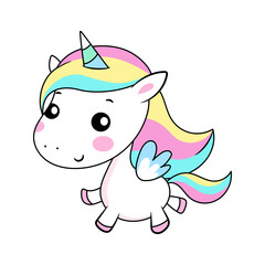 cute baby unicorn magic animal print