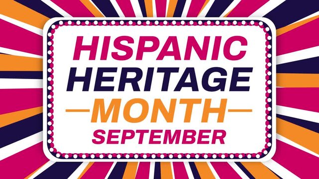 September is celebrated as Hispanic Heritage Month, with modern shapes and colorful animation background