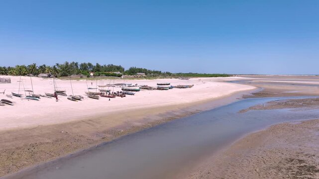 Flying Over The Coast Of Murundava In Madagascar, Aerial View