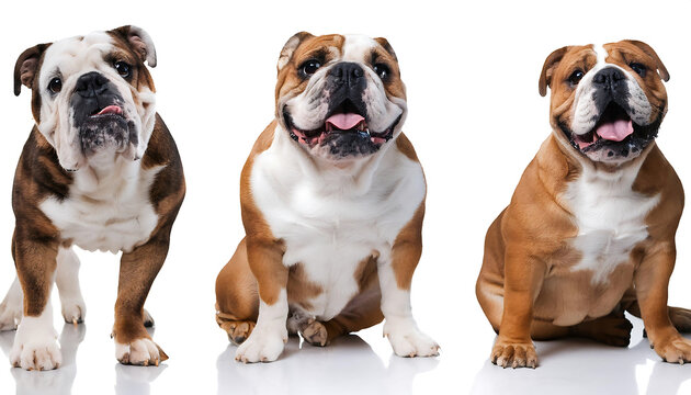  Happy English Bulldog Collection (Standing, Lying, Portrait, Sitting) &ndash; A collection featur_1(176)