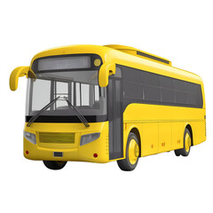 A bright yellow bus with modern design, perfect for urban transportation and school travel visuals.