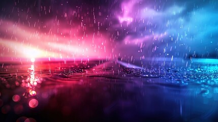 Digital Fusion of Weather Realities: Rain, Sun, Snow, and Neon Bliss