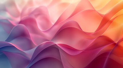 Flowing wave-like structures convey movement and harmony in a colorful and interconnected abstract design, symbolizing dynamic fluidity and continuity