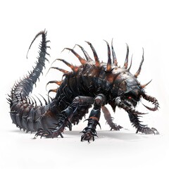 Centipede Darkness element fantasy cartoon isolated whitebackground 16:9