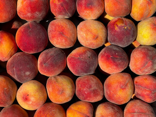red peaches are very ripe, and yellow peaches are fresh. peach background
