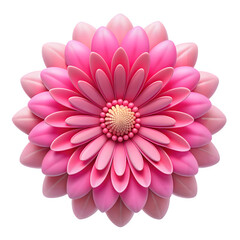 Fototapeta premium pink flower dahlia on a transparent background
