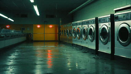 abandoned laundromat