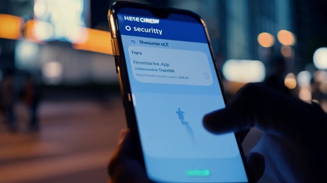 A video showing a man's hand holding a phone as he attempts to access a social media platform. Perfect for illustrating technology use and social media engagement.