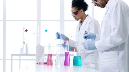 Collaborative Scientific Exploration: Researchers in a Modern Laboratory Conducting Innovative Experiments with Teamwork