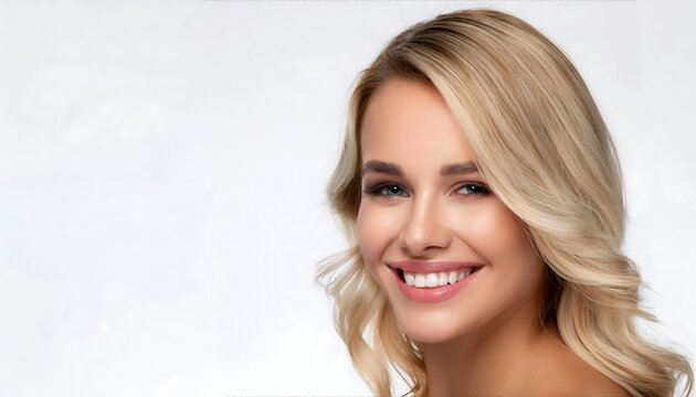  Portrait of a Pretty Smiling Blond Model &ndash; A portrait of a pretty smiling blond model, isol_1(253)