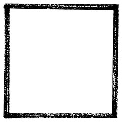 Obraz premium Chalk or crayon hand drawing frame. Grunge rectangle or square shape. Stock illustration for design template social media files, print and photo materials.
