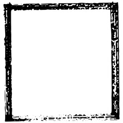Chalk or crayon hand drawing frame. Grunge rectangle or square shape. Stock illustration for design template social media files, print and photo materials.