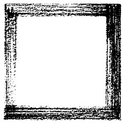 Chalk or crayon hand drawing frame. Grunge rectangle or square shape. Stock illustration for design template social media files, print and photo materials.
