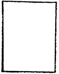 Chalk or crayon hand drawing frame. Grunge rectangle or square shape. Stock illustration for design template social media files, print and photo materials.