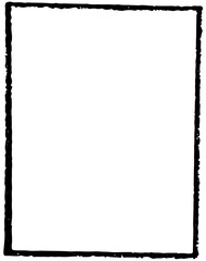 Chalk or crayon hand drawing frame. Grunge rectangle or square shape. Stock illustration for design template social media files, print and photo materials.