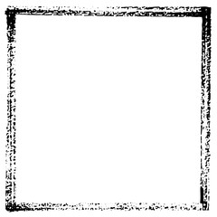 Obraz premium Chalk or crayon hand drawing frame. Grunge rectangle or square shape. Stock illustration for design template social media files, print and photo materials.