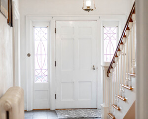 traditional entry to house with front door