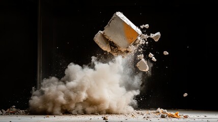 exploding chunks of concrete