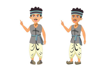 Young village man cartoon male character set. Perfect 2d animation design for bringing rural stories to life